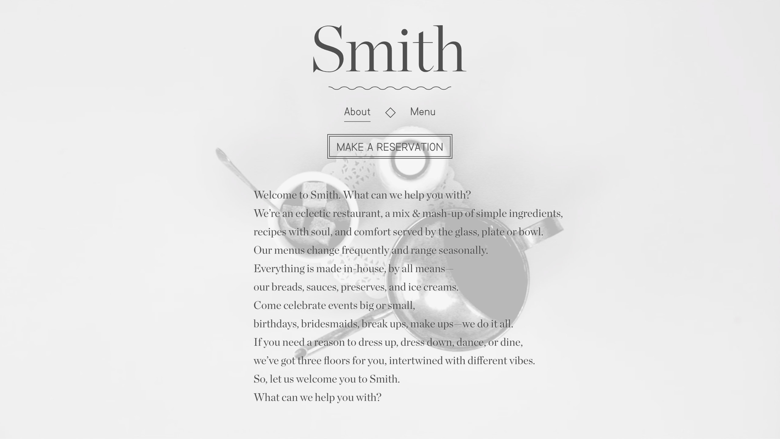 Smith Restaurant - Website Image